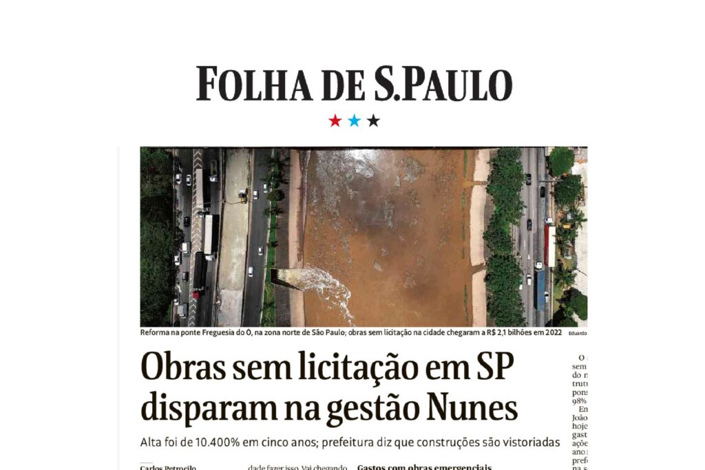 Obras sem licitação em SP disparam na gestão Nunes