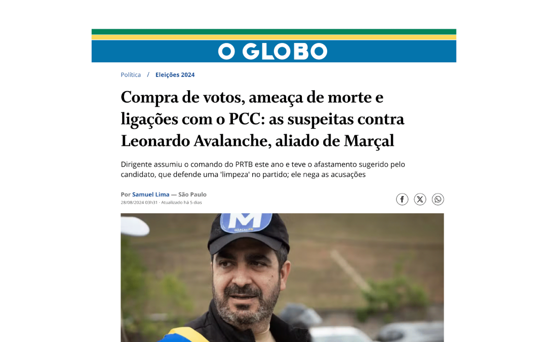 Compra de votos, ameaça de morte e ligações com o PCC: as suspeitas contra Leonardo Avalanche, aliado de Marçal