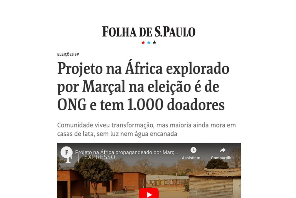 Projeto na África explorado por Marçal na eleição é de ONG e tem 1.000 doadores