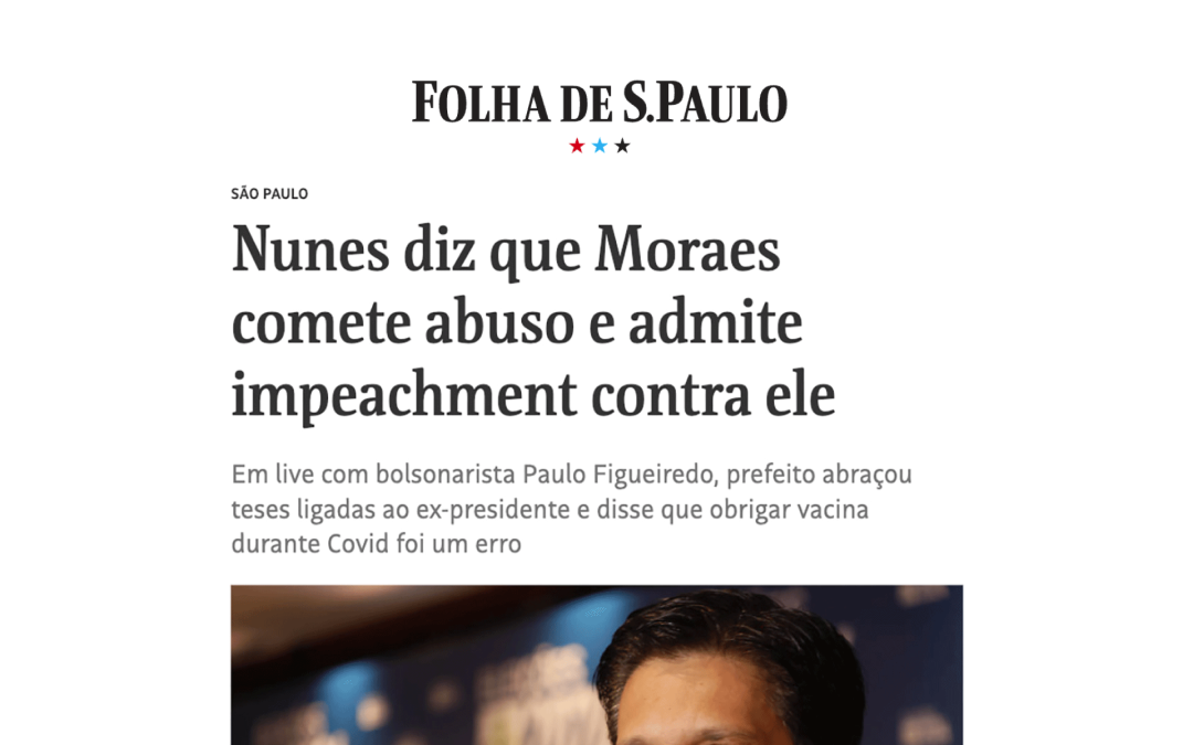 Nunes diz que Moraes comete abuso e admite impeachment contra ele