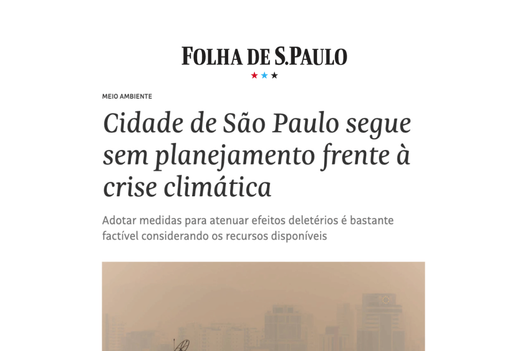 Cidade de São Paulo segue sem planejamento frente à crise climática