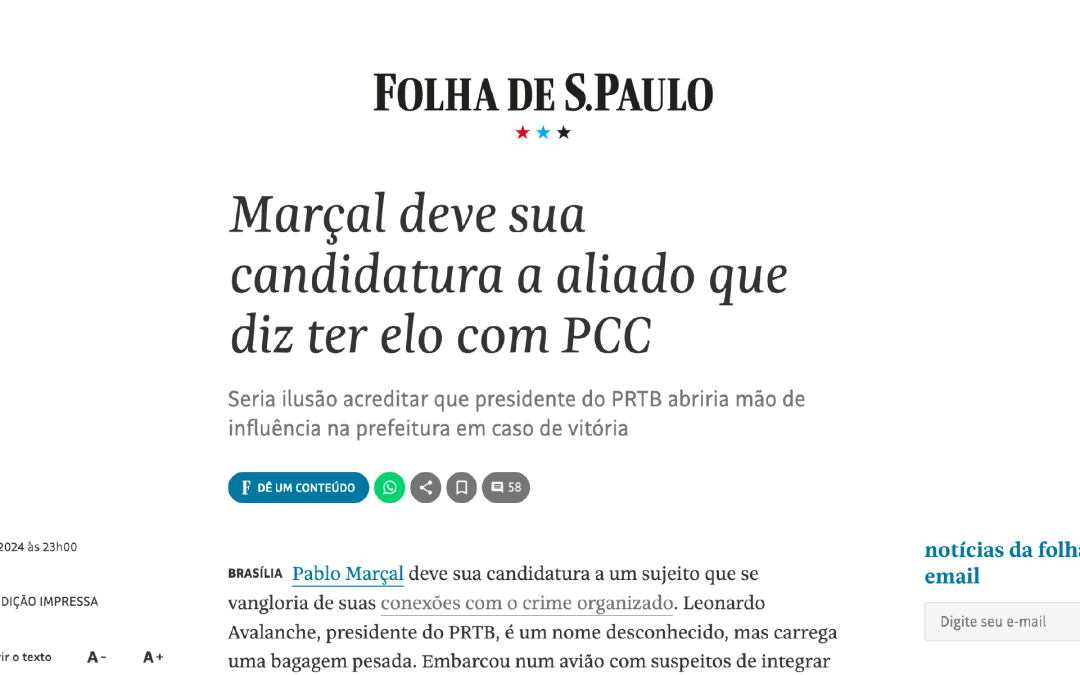 Marçal deve sua candidatura a aliado que diz ter elo com PCC