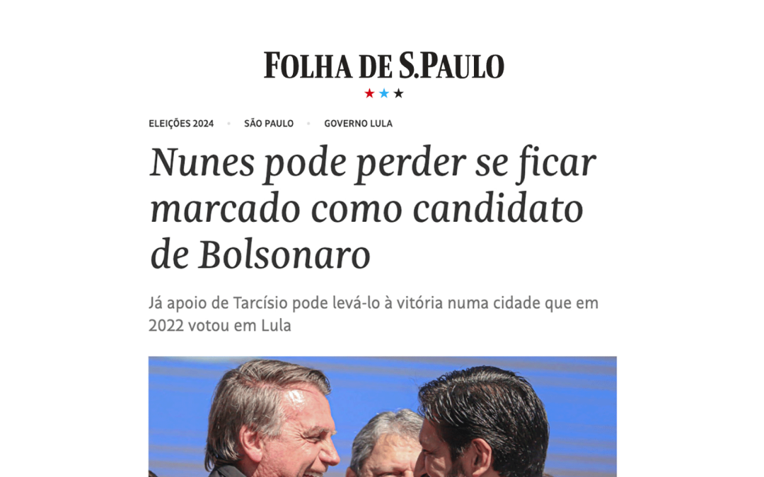 Nunes pode perder se ficar marcado como candidato de Bolsonaro