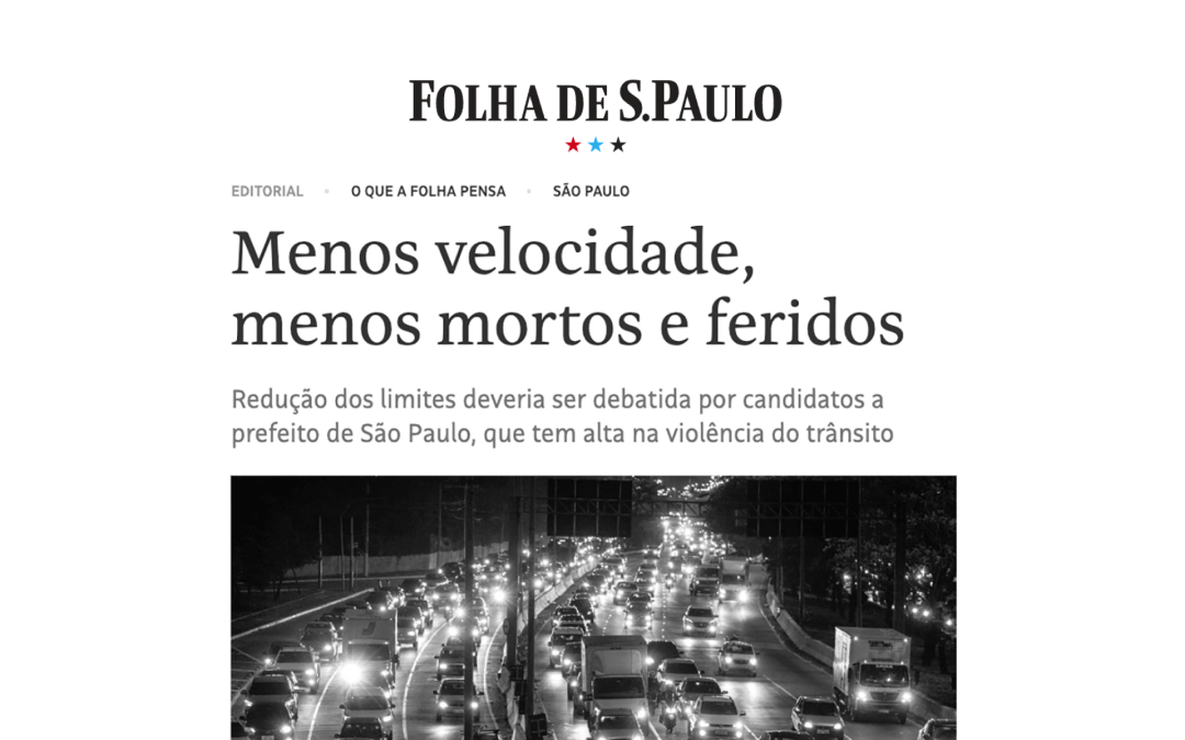 Menos velocidade, menos mortos e feridos