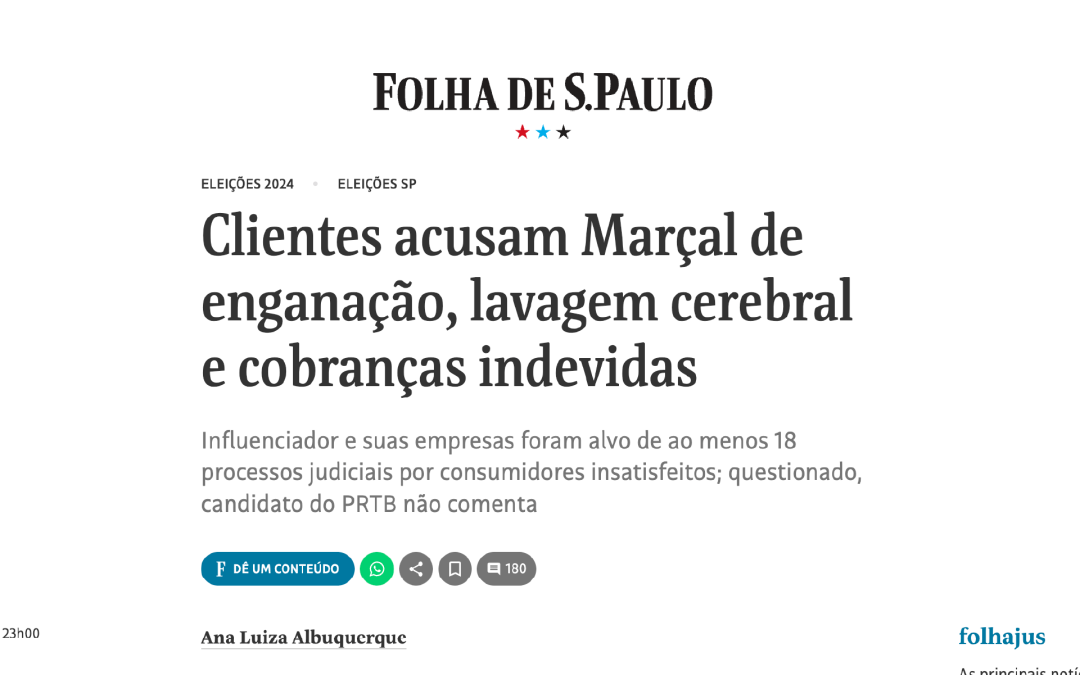 Clientes acusam Marçal de enganação, lavagem cerebral e cobranças indevidas