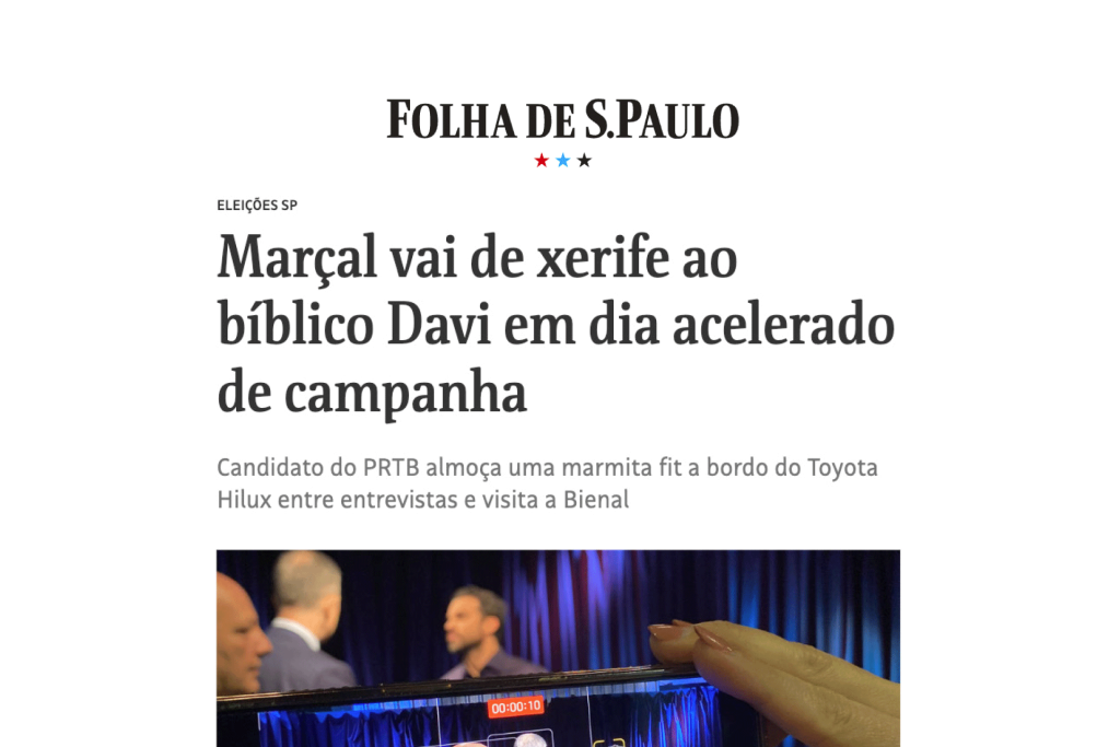 Marçal vai de xerife ao bíblico Davi em dia acelerado de campanha