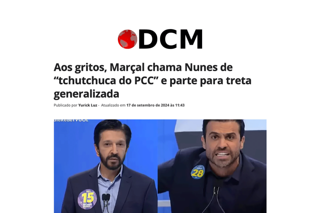 Aos gritos, Marçal chama Nunes de “tchutchuca do PCC” e parte para treta generalizada