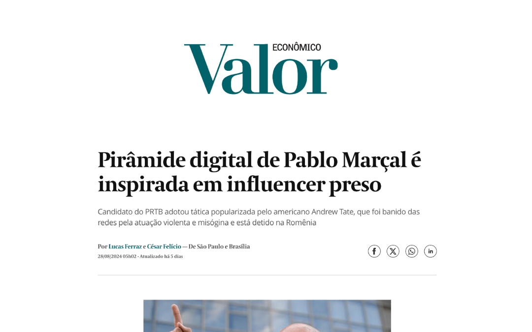 Pirâmide digital de Pablo Marçal é inspirada em influencer preso