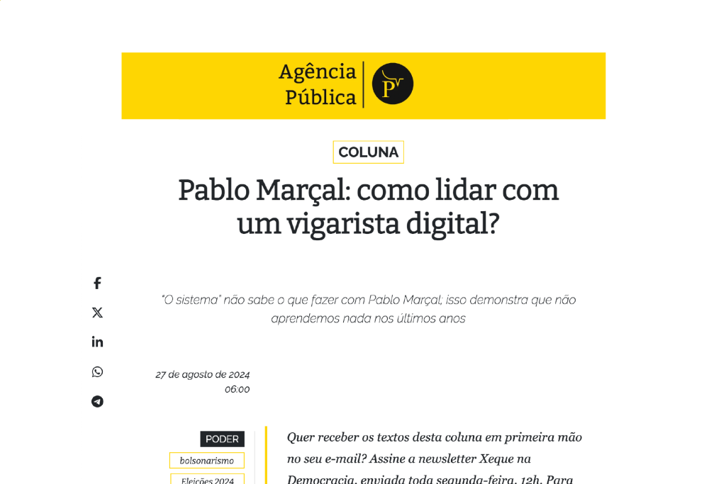 Pablo Marçal: como lidar com um vigarista digital?