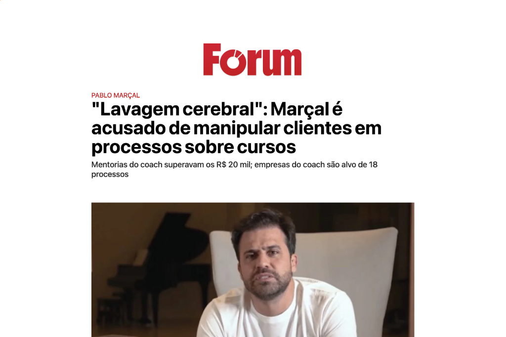 “Lavagem cerebral”: Marçal é acusado de manipular clientes em processos sobre cursos