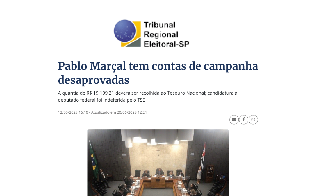 Pablo Marçal tem contas de campanha desaprovadas