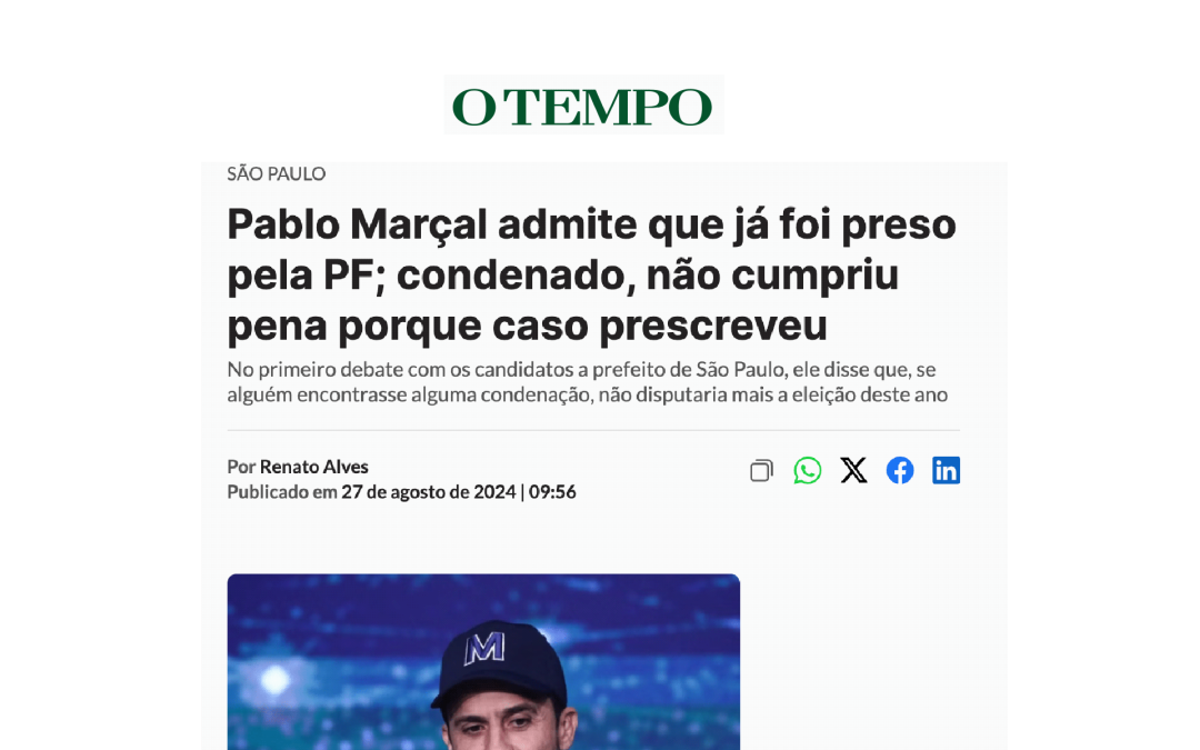 Pablo Marçal admite que já foi preso pela PF; condenado, não cumpriu pena porque caso prescreveu