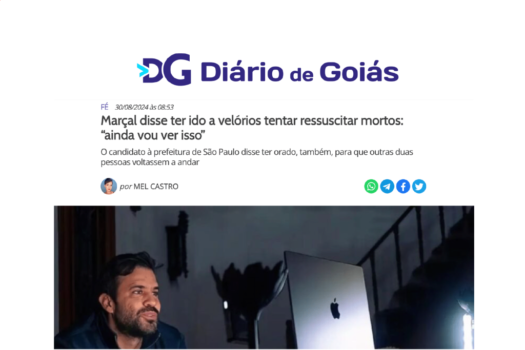 Marçal disse ter ido a velórios tentar ressuscitar mortos: “ainda vou ver isso”