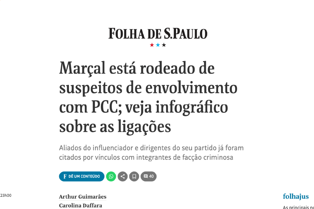 Marçal está rodeado de suspeitos de envolvimento com PCC; veja infográfico sobre as ligações