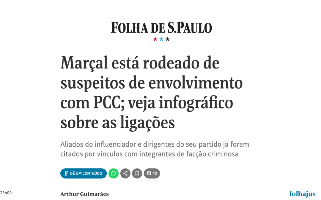 Marçal está rodeado de suspeitos de envolvimento com PCC; veja infográfico sobre as ligações