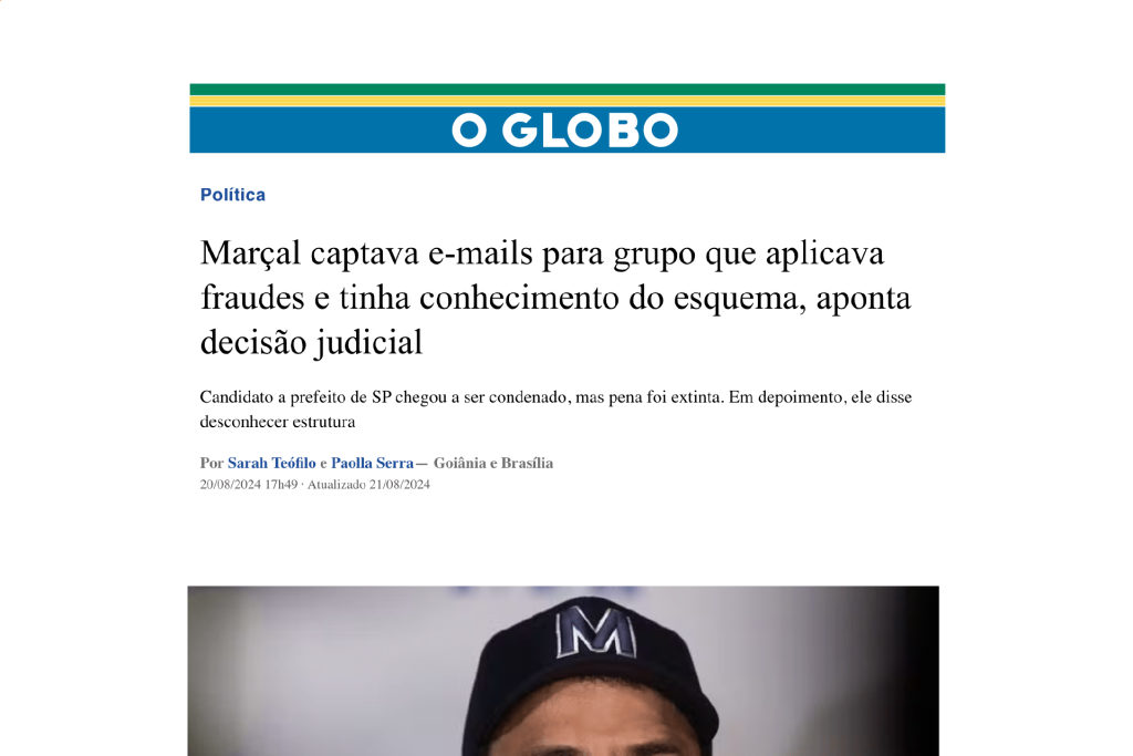 Marçal captava e-mails para grupo que aplicava fraudes e tinha conhecimento do esquema, aponta decisão judicial