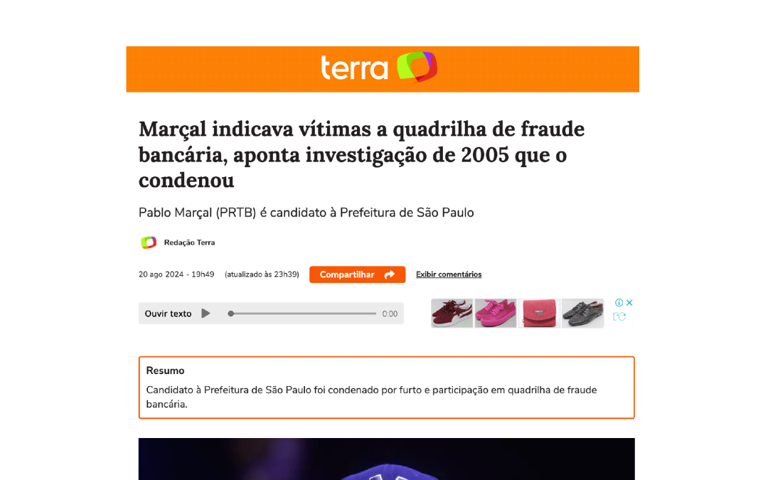 Marçal indicava vítimas a quadrilha de fraude bancária, aponta investigação de 2005 que o condenou