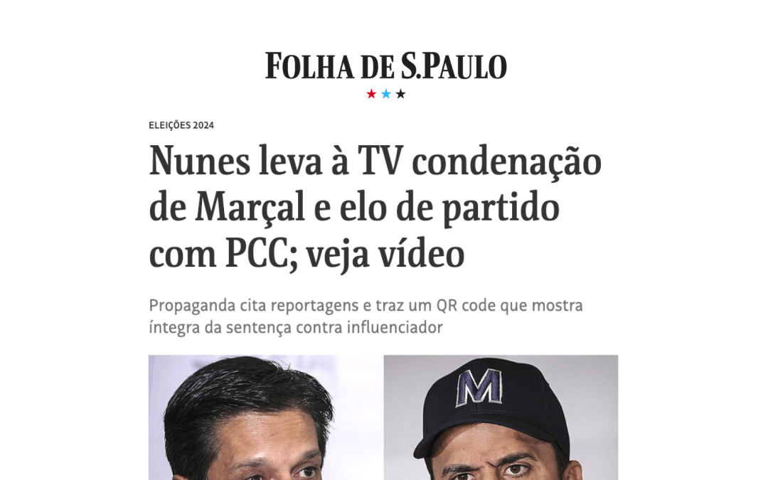Nunes leva à TV condenação de Marçal e elo de partido com PCC; veja vídeo