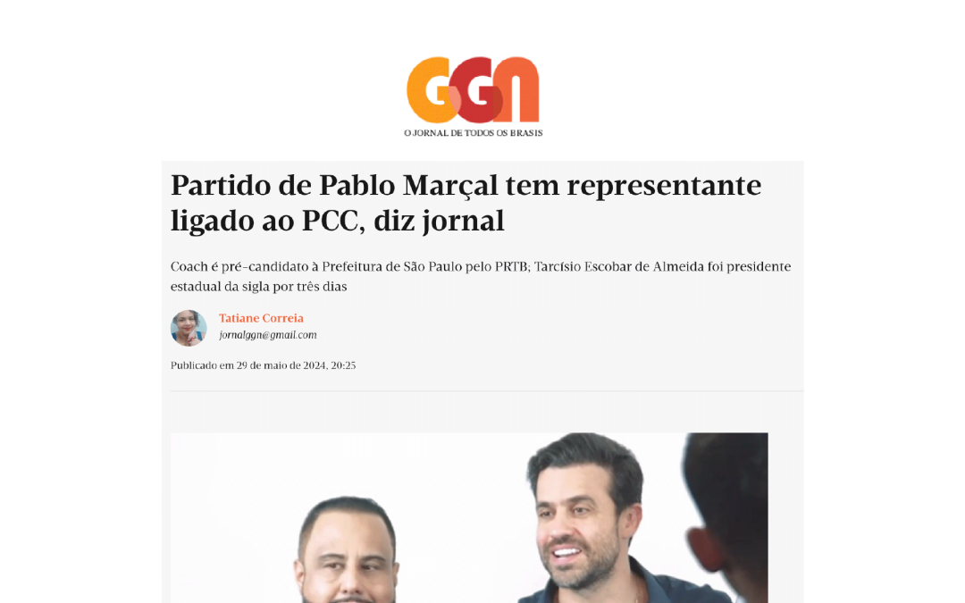 Partido de Pablo Marçal tem representante ligado ao PCC, diz jornal