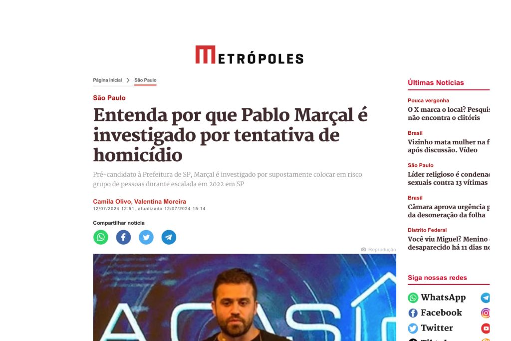 Entenda por que Pablo Marçal é investigado por tentativa de homicídio